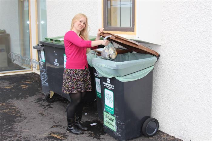 Recycling waste at the Icelandic Farm Holidays office