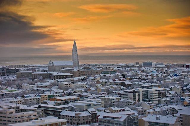 Winter in Reykjavik, Iceland