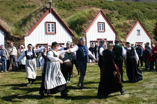 Icelandic Folk dance at Laufás museum in Eyjafjörður