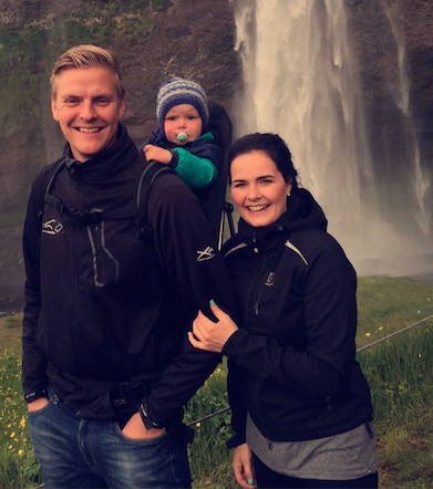 Kristján Guðmundsson and family