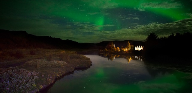 Aurora borealis in iceland