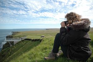 At Skoruvíkurbjarg bird cliffs