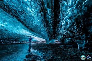 The ice blue world of the ice cave is one of a kind