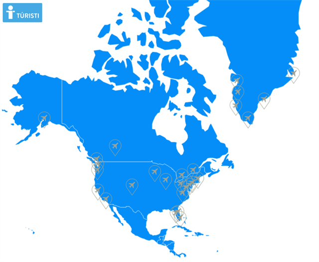 Flights from USA to Iceland - photo: turisti.is