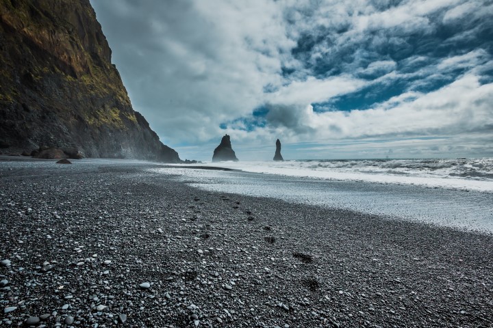 Chitrang Shah Footsteps leading towards Reynisdrangar..JPG