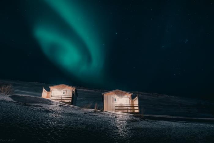 Northern Lights in Brekka, North Iceland