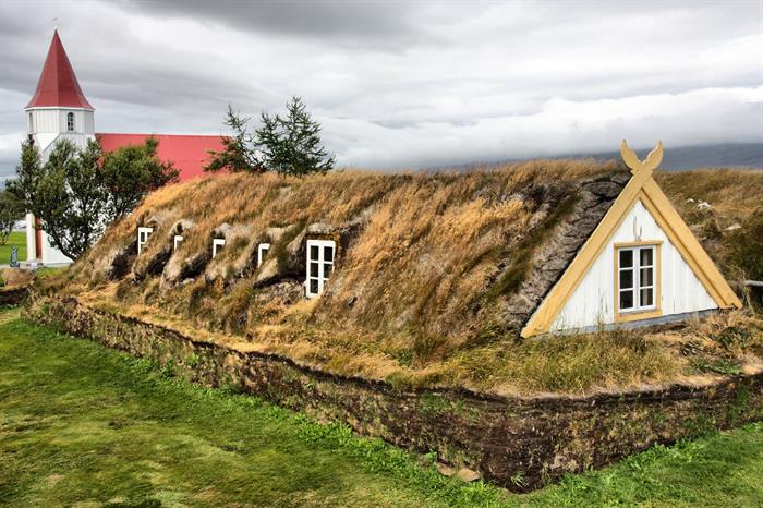 Glaumbaer turf house in North Iceland