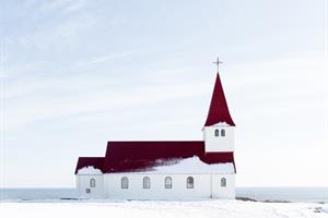 Icelandic church in Winter