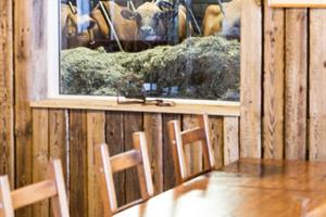 Restaurant table in a Cowshed in Iceland
