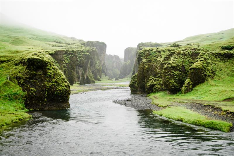 Fjaðrárgljúfur Canyon in South Iceland
