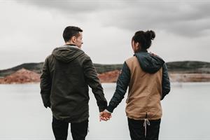 Couple traveling Iceland