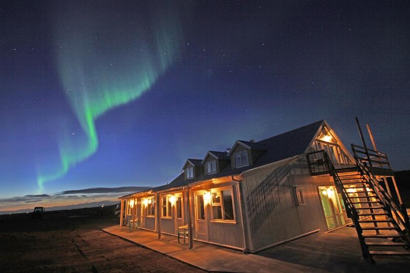 Northern Lights over Hotel Lækur