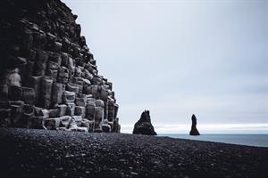Reynisfjara Basalt Columns in South Iceland