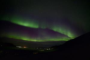Northern Lights are well visible from Hotel Sveinbjarnargerði