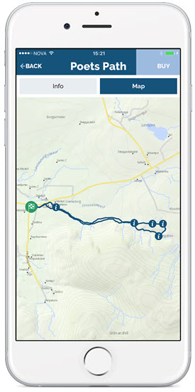 Wapp hiking app view