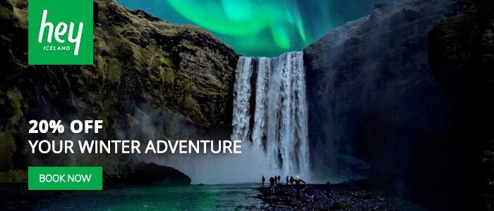 20% off your winter adventure in Iceland 20% off your winter adventure in Iceland
