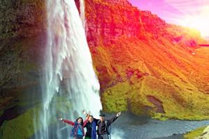 Hiking Seljalandsfoss Waterfall South Iceland
