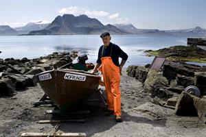 An old fisherman in Gjögur Iceland