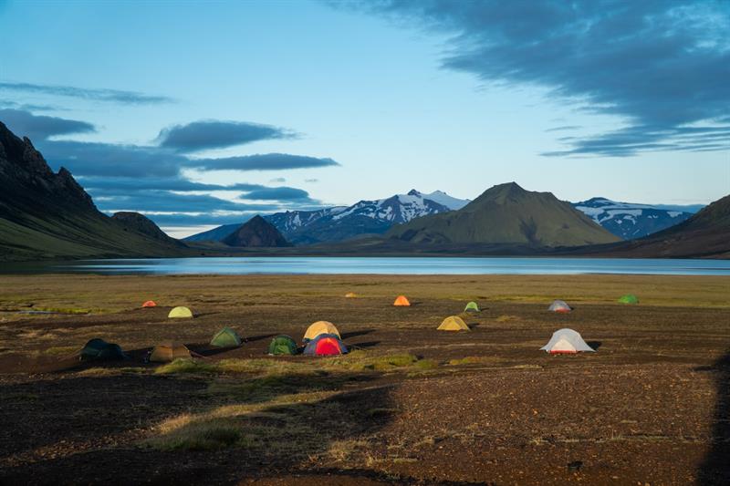 Camping grounds around Iceland