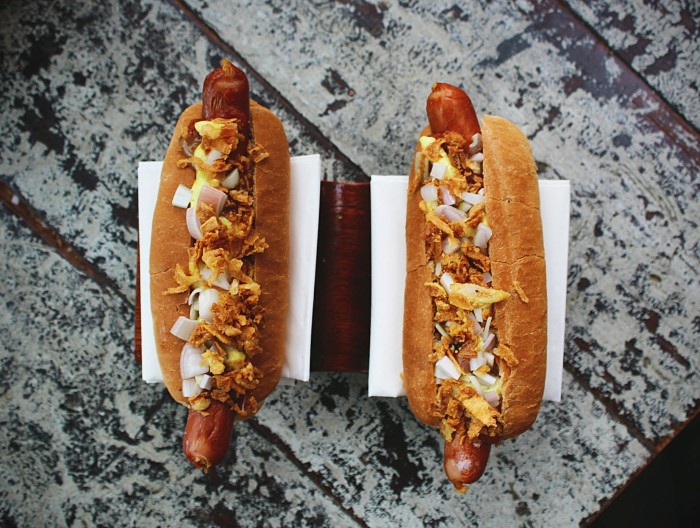 image seven.jpg An Icelandic hot dog with toppings
