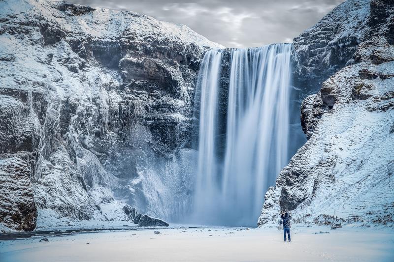 Skógafoss Waterfall in South Iceland (Winter) Skógafoss Waterfall in South Iceland (Winter)