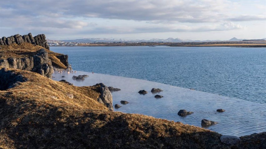 Soak in a geothermal pool