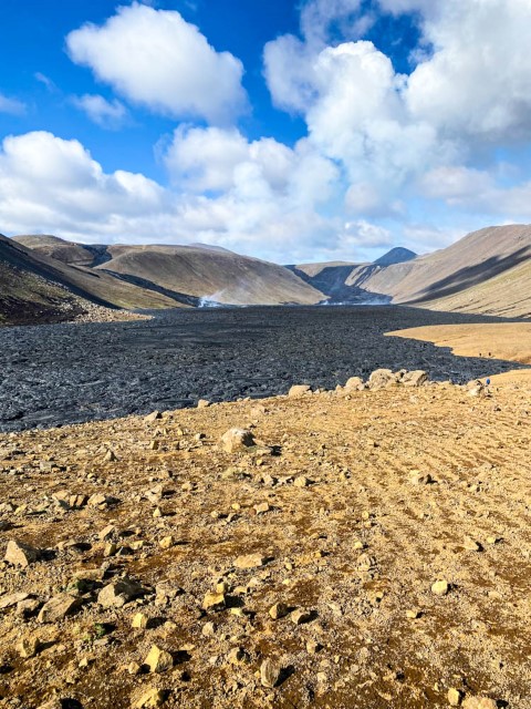 Iceland's newest black lava field