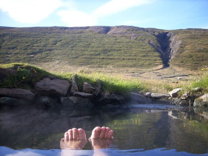 Relaxing after a day of exploring in the Westfjords
