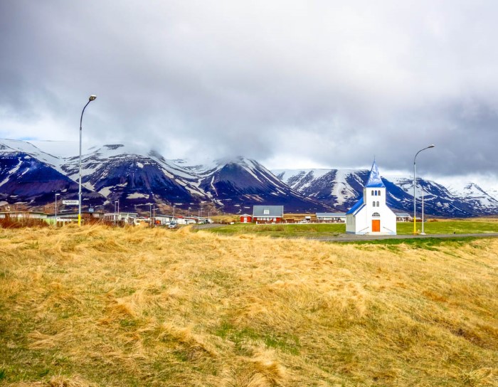 Small town in North Iceland
