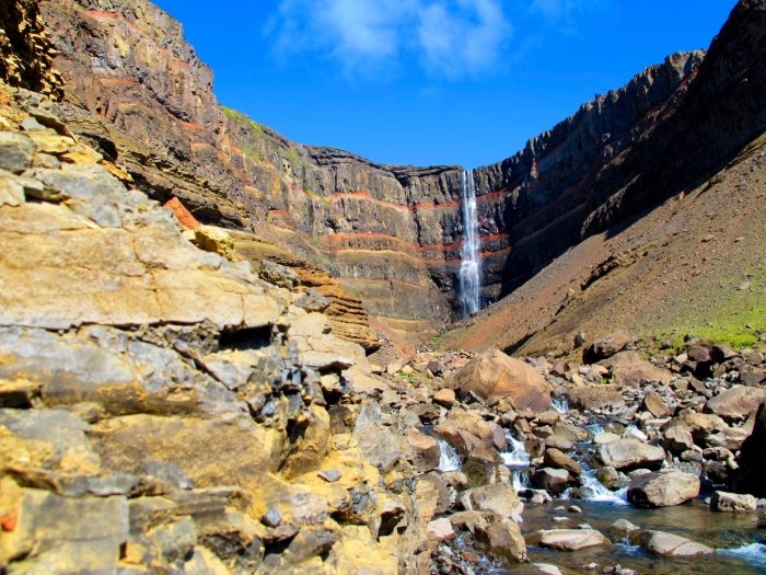 Hengifoss Waterfall