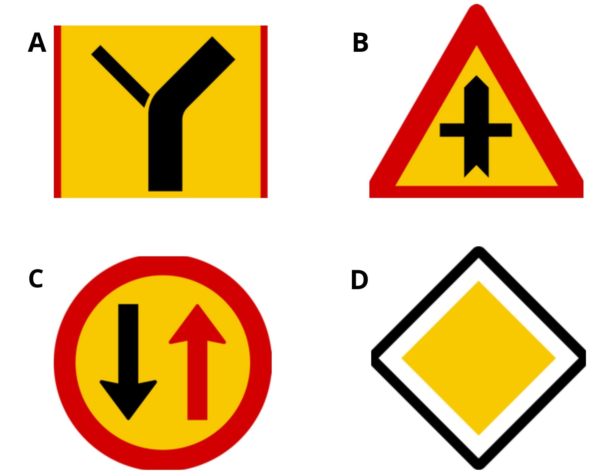 Four road signs