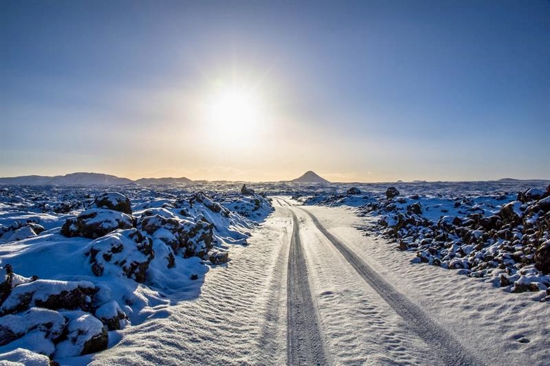 A beautiful crisp winter day in Iceland