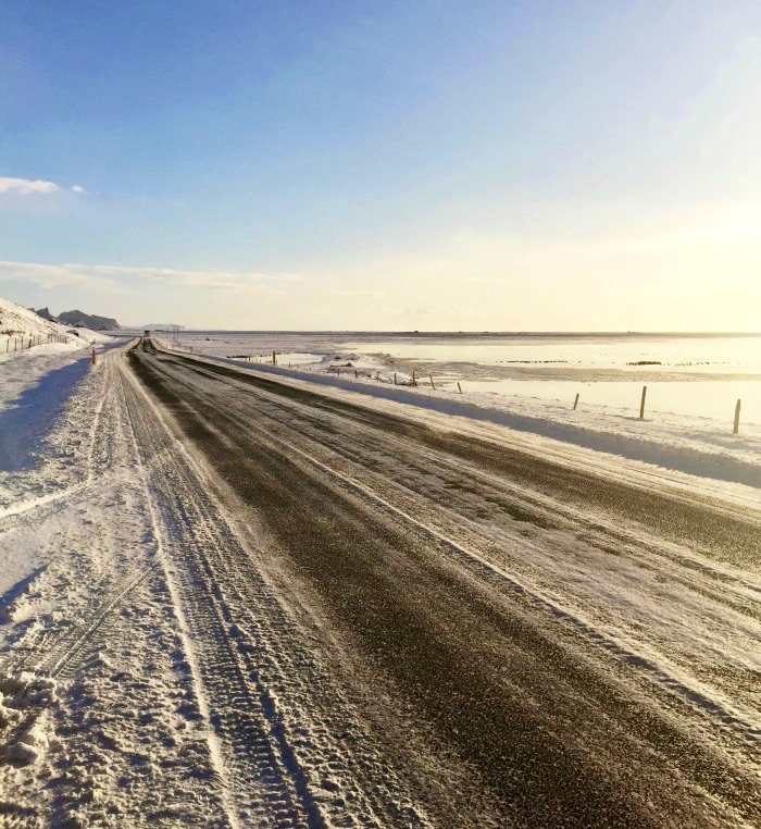 Snow on road, please drive dsafely