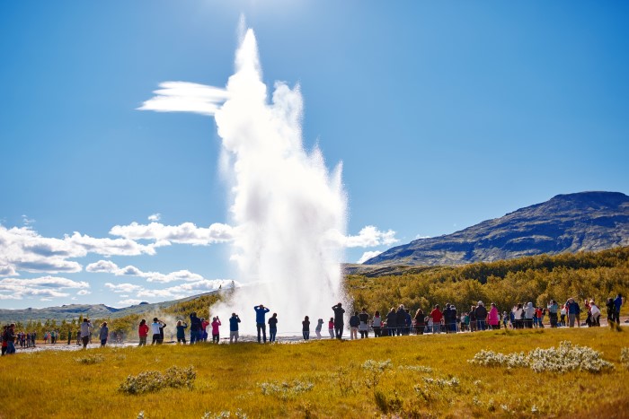 Strokkur hot spring 