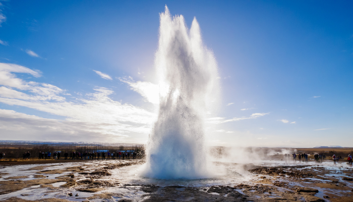 Strokkur geyser erupting