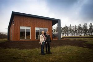 The hosts, Einir Viðar and Guðfinna