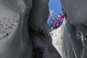 Observing the diverse features of the glacier