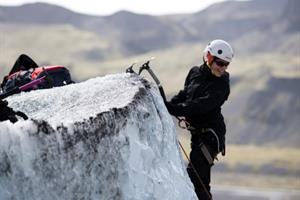 Ice climbing at Sólheimajökull Glacier