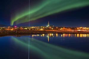 Northern lights in Reykjavík