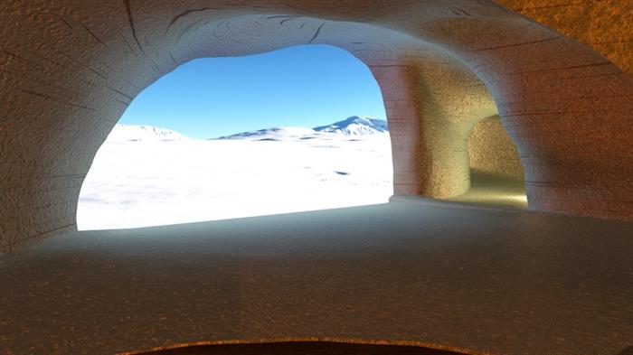 Glacier ice cave in Iceland